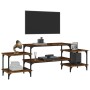 TV stand made of smoked oak plywood, measuring 157x35x52 cm. by vidaXL, TV Furniture - Ref: Foro24-826322, Price: 63,92 €, Di...