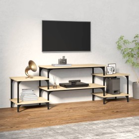 Mueble para TV madera contrachapada roble Sonoma 157x35x52 cm de vidaXL, Muebles TV - Ref: Foro24-826321, Precio: 45,99 €, De...