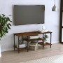 TV stand made of smoked oak plywood, 102x35x45.5 cm by vidaXL, TV Furniture - Ref: Foro24-826332, Price: 48,56 €, Discount: %