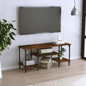 TV stand made of smoked oak plywood, 102x35x45.5 cm by vidaXL, TV Furniture - Ref: Foro24-826332, Price: 48,61 €, Discount: %