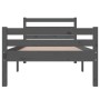 Estructura de cama individual madera maciza gris 90x190 cm de vidaXL, Camas y somieres - Ref: Foro24-814786, Precio: 105,71 €...