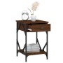 Oak brown plywood bedside table 40x42x60 cm by vidaXL, Nightstands - Ref: Foro24-826343, Price: 44,99 €, Discount: %