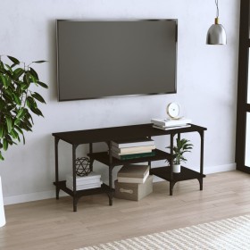 TV stand made of black plywood wood, 102x35x45.5 cm by vidaXL, TV Furniture - Ref: Foro24-826330, Price: 42,99 €, Discount: %