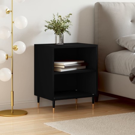 Black engineered wood nightstand 40x30x50 cm by vidaXL, Nightstands - Ref: Foro24-826766, Price: 33,99 €, Discount: %