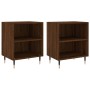 Bedside table 2 units engineered wood oak brown 40x30x50cm by vidaXL, Nightstands - Ref: Foro24-826779, Price: 42,73 €, Disco...