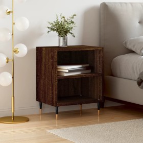 Brown oak engineered wood bedside table 40x30x50 cm by vidaXL, Nightstands - Ref: Foro24-826778, Price: 27,20 €, Discount: %