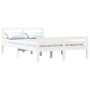 Small double bed frame white solid wood 120x190cm by vidaXL, Beds and slatted bases - Ref: Foro24-814790, Price: 109,99 €, Di...