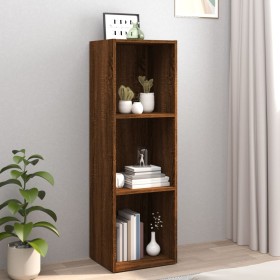 Brown oak plywood shelving/TV cabinet 36x30x114 cm by vidaXL, Bookcases and shelves - Ref: Foro24-826657, Price: 49,99 €, Dis...