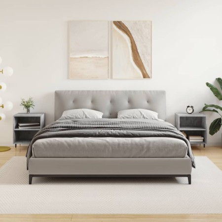 Mesitas de noche 2 uds madera gris hormigón 40x30x50 cm de vidaXL, Mesitas de noche - Ref: Foro24-826773, Precio: 52,25 €, De...