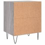 Bedside table 2 units engineered wood gray Sonoma 40x30x50 cm by vidaXL, Nightstands - Ref: Foro24-826793, Price: 42,91 €, Di...