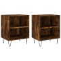 Nightstands 2 units engineered wood oak smoke 40x30x50 cm by vidaXL, Nightstands - Ref: Foro24-826791, Price: 50,99 €, Discou...