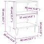 Mesitas de noche 2 uds madera ingeniería roble humo 40x30x50 cm de vidaXL, Mesitas de noche - Ref: Foro24-826791, Precio: 50,...