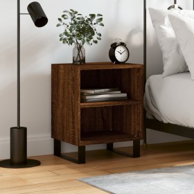 Brown oak engineered wood bedside table 40x30x50 cm by vidaXL, Nightstands - Ref: Foro24-826810, Price: 37,99 €, Discount: %