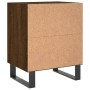 Mesita de noche madera de ingeniería roble marrón 40x30x50 cm de vidaXL, Mesitas de noche - Ref: Foro24-826810, Precio: 37,62...