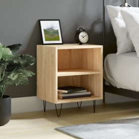 Sonoma oak engineered wood bedside table 40x30x50 cm by vidaXL, Nightstands - Ref: Foro24-826786, Price: 36,35 €, Discount: %