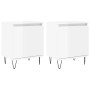 Nightstands 2 pcs glossy white engineered wood 40x30x50 cm by vidaXL, Nightstands - Ref: Foro24-826833, Price: 63,32 €, Disco...