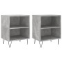 Mesitas de noche 2 uds madera gris hormigón 40x30x50 cm de vidaXL, Mesitas de noche - Ref: Foro24-826789, Precio: 41,65 €, De...