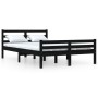 Black solid wood bed frame 120x190 cm by vidaXL, Beds and slatted bases - Ref: Foro24-814793, Price: 109,37 €, Discount: %