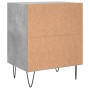 Mesitas de noche 2 uds madera gris hormigón 40x30x50 cm de vidaXL, Mesitas de noche - Ref: Foro24-826789, Precio: 41,65 €, De...