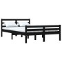 Black solid wood bed frame 120x190 cm by vidaXL, Beds and slatted bases - Ref: Foro24-814793, Price: 109,37 €, Discount: %