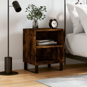 Smoked oak engineered wood bedside table 40x30x50 cm by vidaXL, Nightstands - Ref: Foro24-826806, Price: 45,01 €, Discount: %