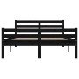 Black solid wood bed frame 120x190 cm by vidaXL, Beds and slatted bases - Ref: Foro24-814793, Price: 109,37 €, Discount: %