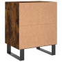 Mesita de noche madera de ingeniería roble ahumado 40x30x50 cm de vidaXL, Mesitas de noche - Ref: Foro24-826806, Precio: 45,0...