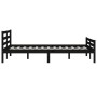 Black solid wood bed frame 120x190 cm by vidaXL, Beds and slatted bases - Ref: Foro24-814793, Price: 109,37 €, Discount: %