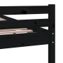 Black solid wood bed frame 120x190 cm by vidaXL, Beds and slatted bases - Ref: Foro24-814793, Price: 109,37 €, Discount: %