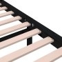 Black solid wood bed frame 120x190 cm by vidaXL, Beds and slatted bases - Ref: Foro24-814793, Price: 109,37 €, Discount: %