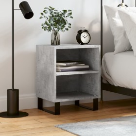 Concrete gray engineered wood bedside table 40x30x50 cm by vidaXL, Nightstands - Ref: Foro24-826804, Price: 26,99 €, Discount: %