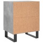 Mesita de noche madera de ingeniería gris hormigón 40x30x50 cm de vidaXL, Mesitas de noche - Ref: Foro24-826804, Precio: 27,0...