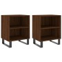 Bedside table 2 pcs engineered wood brown oak 40x30x50cm by vidaXL, Nightstands - Ref: Foro24-826811, Price: 64,99 €, Discoun...