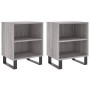 Mesitas de noche 2 uds madera ingeniería gris Sonoma 40x30x50cm de vidaXL, Mesitas de noche - Ref: Foro24-826809, Precio: 47,...