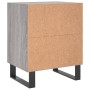 Mesitas de noche 2 uds madera ingeniería gris Sonoma 40x30x50cm de vidaXL, Mesitas de noche - Ref: Foro24-826809, Precio: 47,...