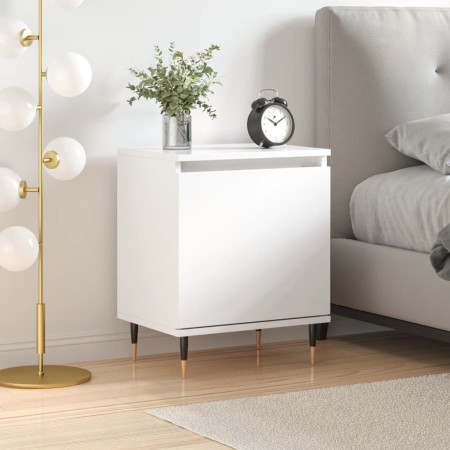 Glossy white engineered wood bedside table 40x30x50 cm by vidaXL, Nightstands - Ref: Foro24-826816, Price: 37,64 €, Discount: %