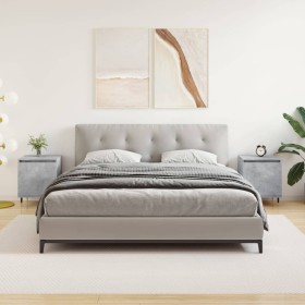 Mesitas de noche 2 uds madera gris hormigón 40x30x50 cm de vidaXL, Mesitas de noche - Ref: Foro24-826821, Precio: 44,99 €, De...