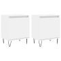 Bedside tables 2 units engineered wood white 40x30x50 cm by vidaXL, Nightstands - Ref: Foro24-826829, Price: 59,91 €, Discoun...