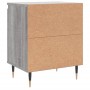 Mesita de noche 2 uds madera ingeniería gris Sonoma 40x30x50 cm de vidaXL, Mesitas de noche - Ref: Foro24-826825, Precio: 45,...