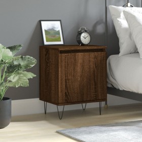 Brown oak engineered wood bedside table 40x30x50 cm by vidaXL, Nightstands - Ref: Foro24-826842, Price: 35,48 €, Discount: %