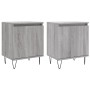 Bedside table 2 units engineered wood gray Sonoma 40x30x50 cm by vidaXL, Nightstands - Ref: Foro24-826841, Price: 59,24 €, Di...