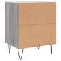 Bedside table 2 units engineered wood gray Sonoma 40x30x50 cm by vidaXL, Nightstands - Ref: Foro24-826841, Price: 59,24 €, Di...