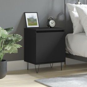 Black engineered wood nightstand 40x30x50 cm by vidaXL, Nightstands - Ref: Foro24-826830, Price: 35,54 €, Discount: %