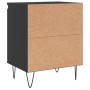 Black engineered wood nightstand 40x30x50 cm by vidaXL, Nightstands - Ref: Foro24-826830, Price: 35,54 €, Discount: %