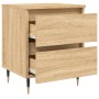 Nightstands 2 pcs engineered wood Sonoma oak 40x35x50 cm by vidaXL, Nightstands - Ref: Foro24-826867, Price: 75,54 €, Discoun...