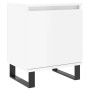 Glossy white engineered wood bedside table 40x30x50 cm by vidaXL, Nightstands - Ref: Foro24-826848, Price: 35,30 €, Discount: %