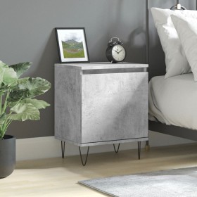 Bedside table made of gray concrete engineered wood, 40x30x50 cm. by vidaXL, Nightstands - Ref: Foro24-826836, Price: 34,56 €...