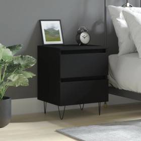 Black plywood nightstand 40x35x50 cm by vidaXL, Nightstands - Ref: Foro24-826878, Price: 53,52 €, Discount: %