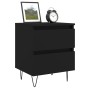 Black plywood nightstand 40x35x50 cm by vidaXL, Nightstands - Ref: Foro24-826878, Price: 54,99 €, Discount: %