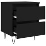 Black plywood nightstand 40x35x50 cm by vidaXL, Nightstands - Ref: Foro24-826878, Price: 54,99 €, Discount: %